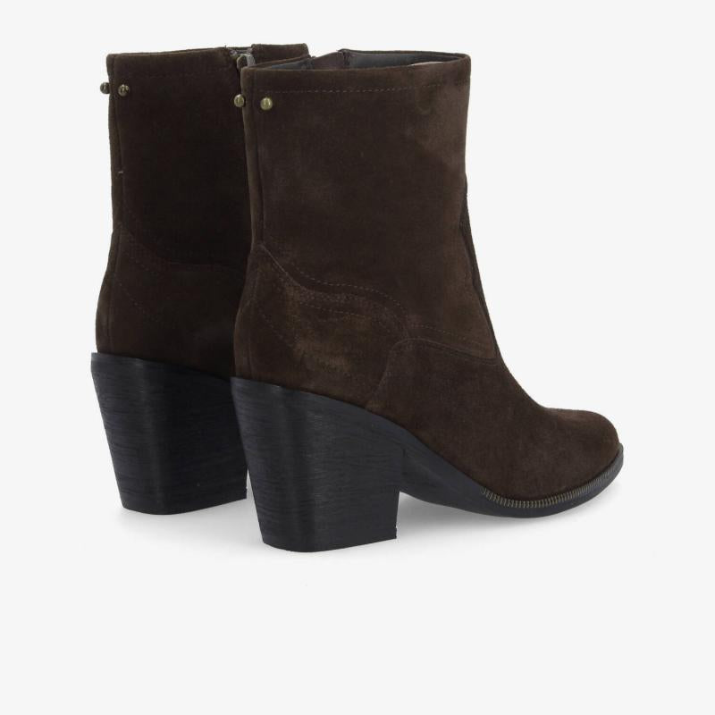 Bottines SCHMOOVE LEONIE ZIP BOOTS W SUEDE • MARRON FONCÉ