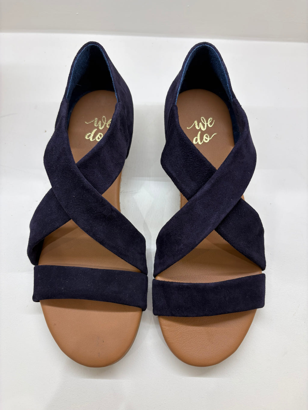 Sandales WEDO chèvre velours marine