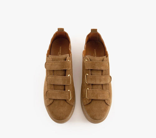 Basket MAISON TOUFFET JULIANNE Cuir velours camel