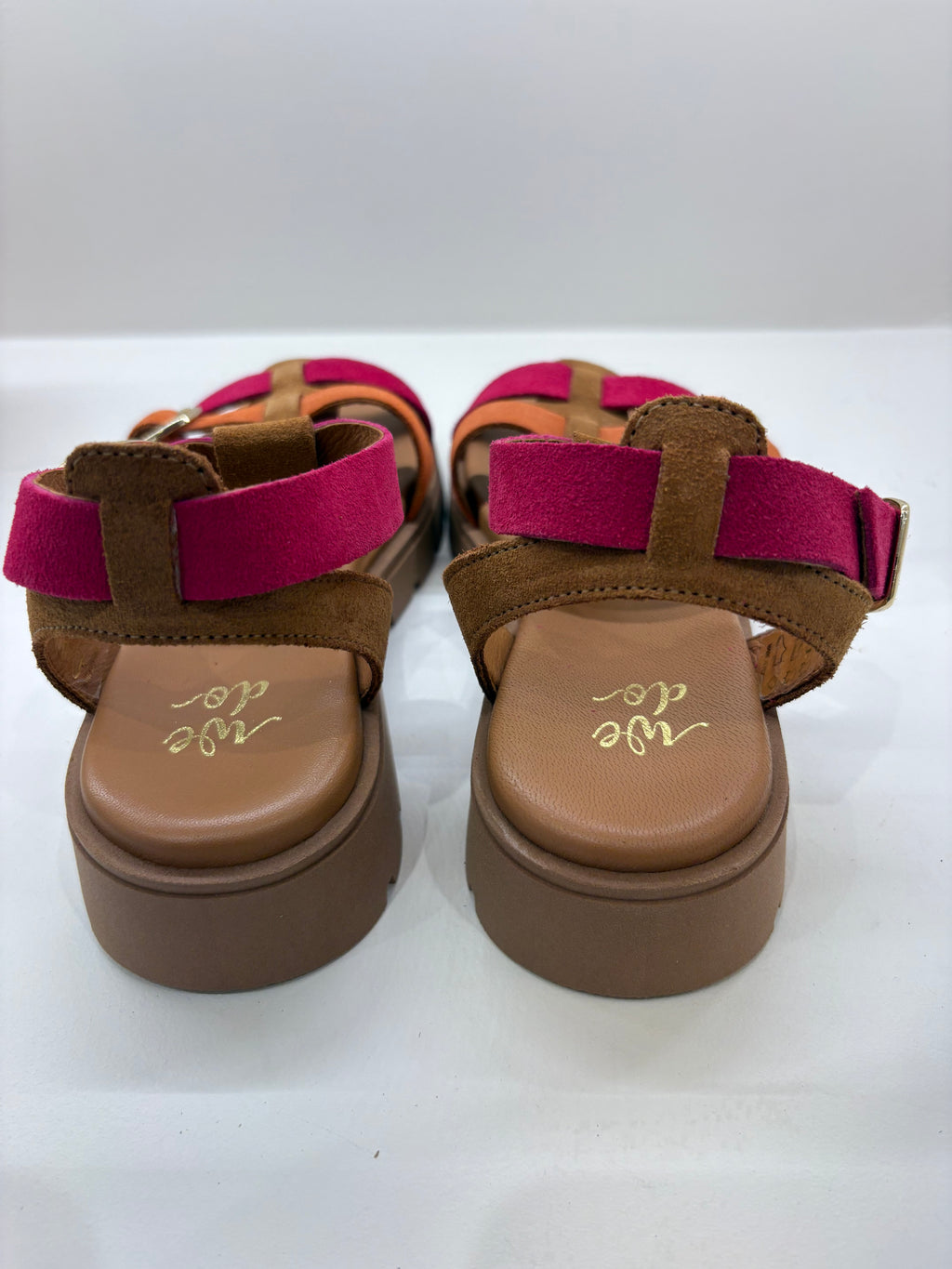 Sandales plateforme WEDO en daim Multicolore