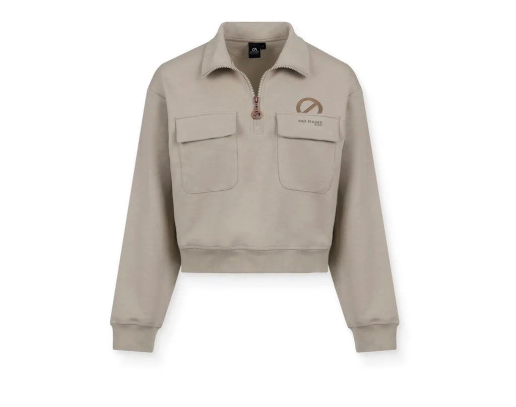 Sweat NO NAME WILLO POCKET HOODIE W BEIGE/GRIS