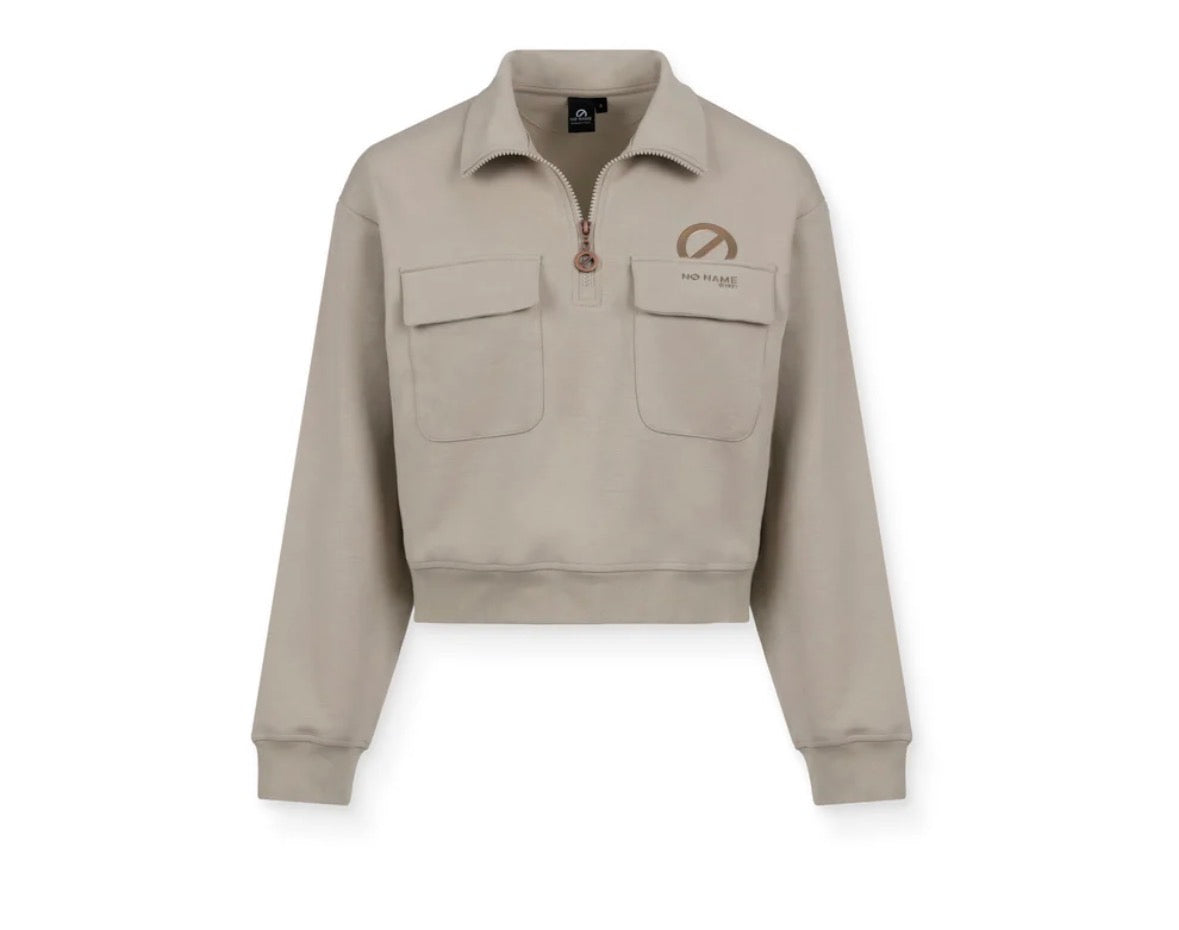 Sweat NO NAME WILLO POCKET HOODIE W BEIGE/GRIS