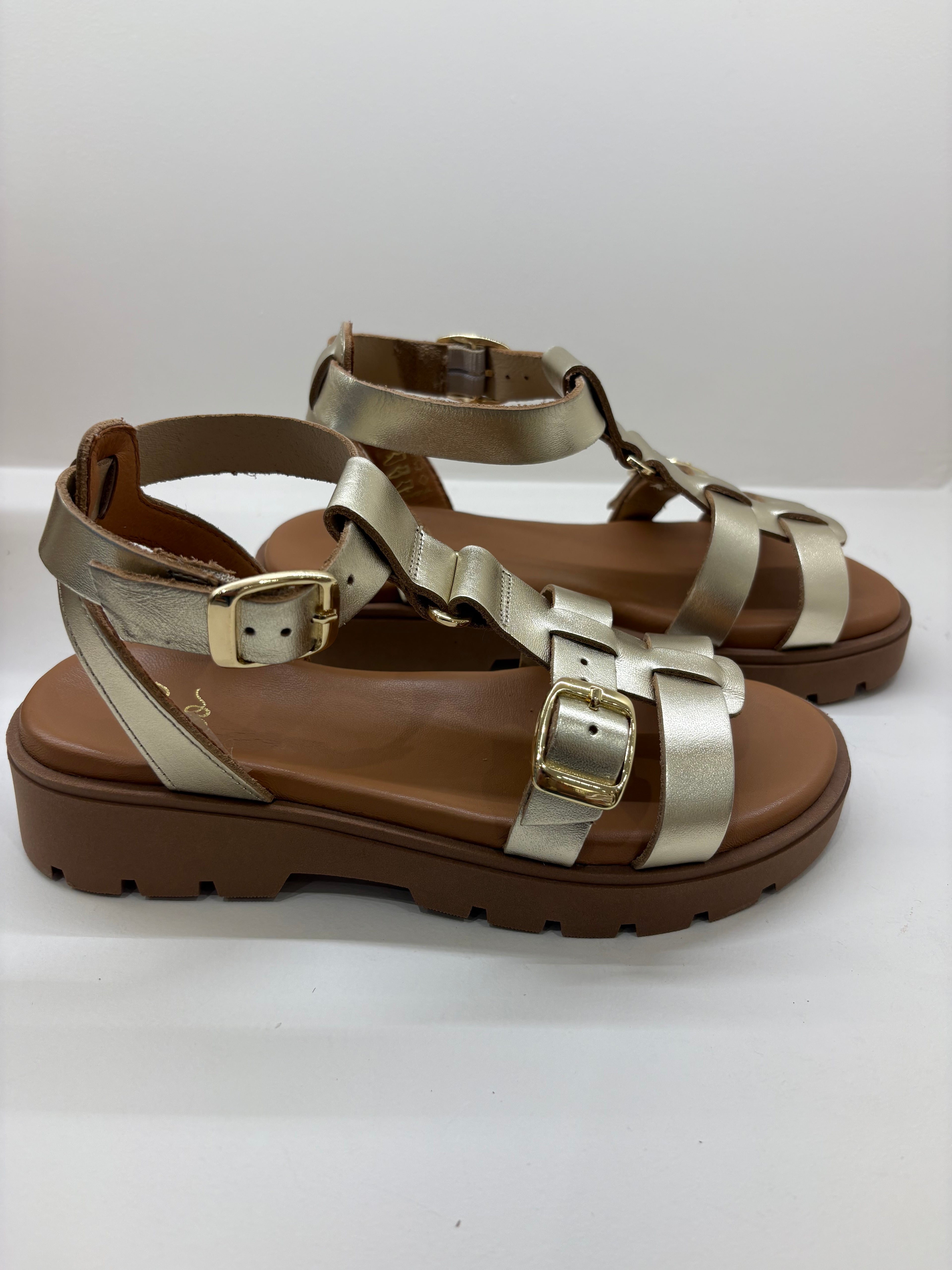 Sandales Plateformes à Brides  WEDO Dorées