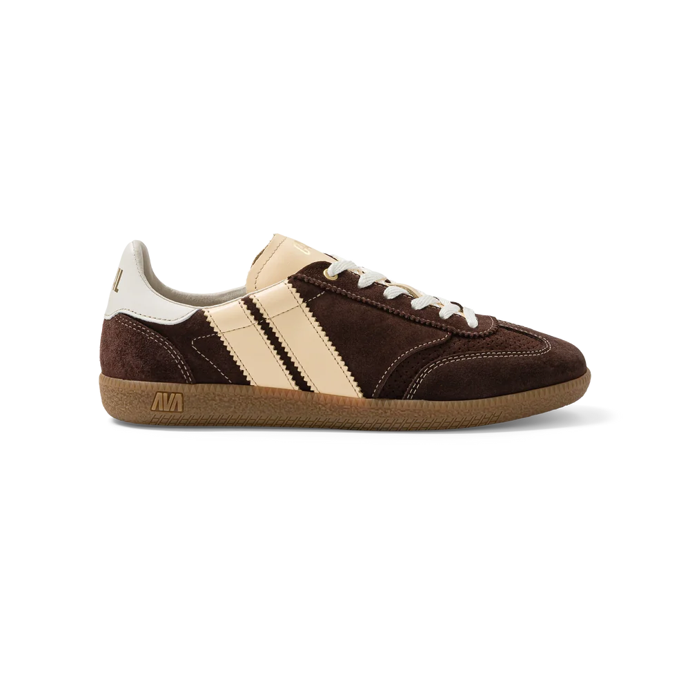 Baskets en suède marron et beige - coco crush - CAVAL