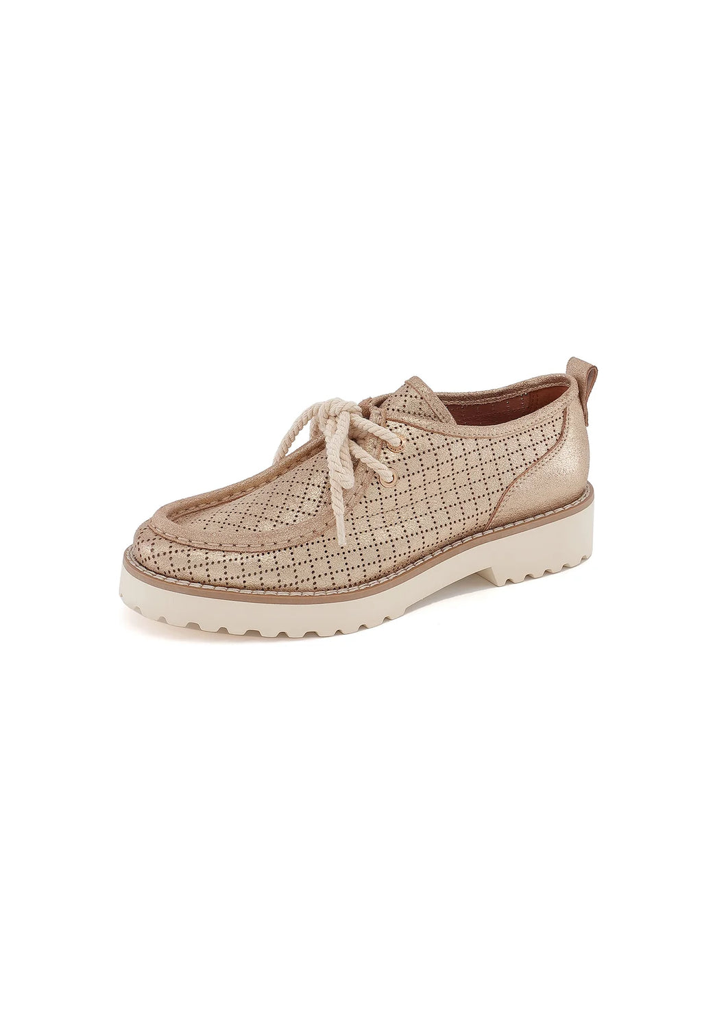 Derbies cuir EMILIE KARSTON Alpina Doré/Platine