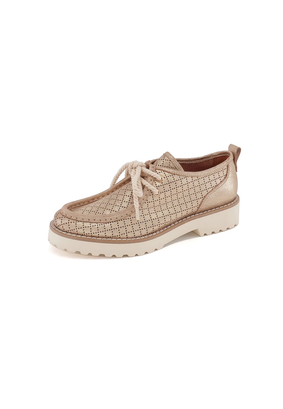 Derbies cuir EMILIE KARSTON Alpina Doré/Platine
