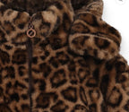 CARTER SHERPA JACKET - 
BLANC CASSE/IMPRIME LEOPARD/MARRON