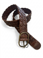 Ceinture en cuir Romane marron ￼