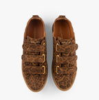 Basket MAISON TOUFFET  JULIANNE Cuir velours léopard