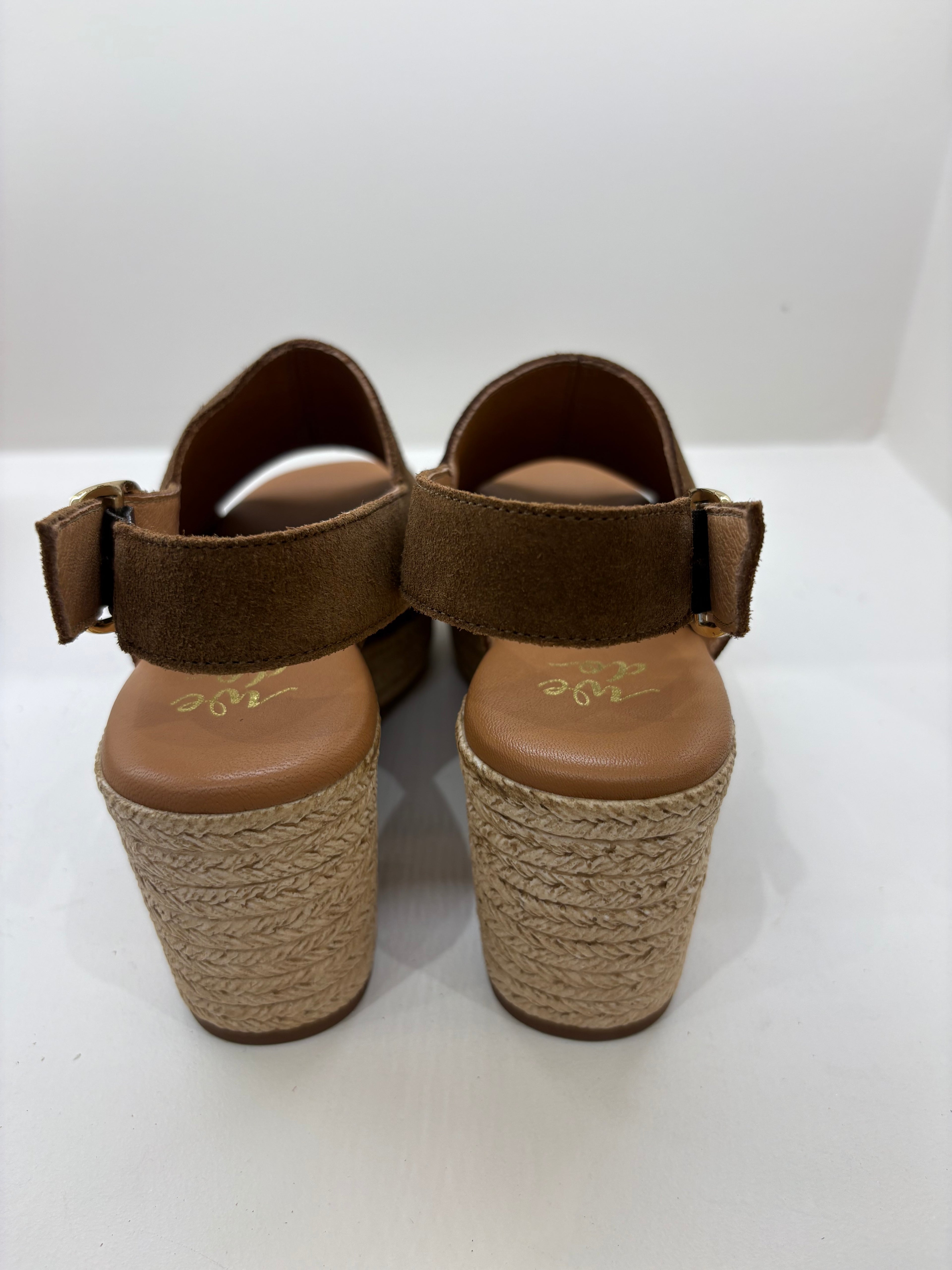Sandales Sabots WEDO Style Espadrilles en Suédine Marron