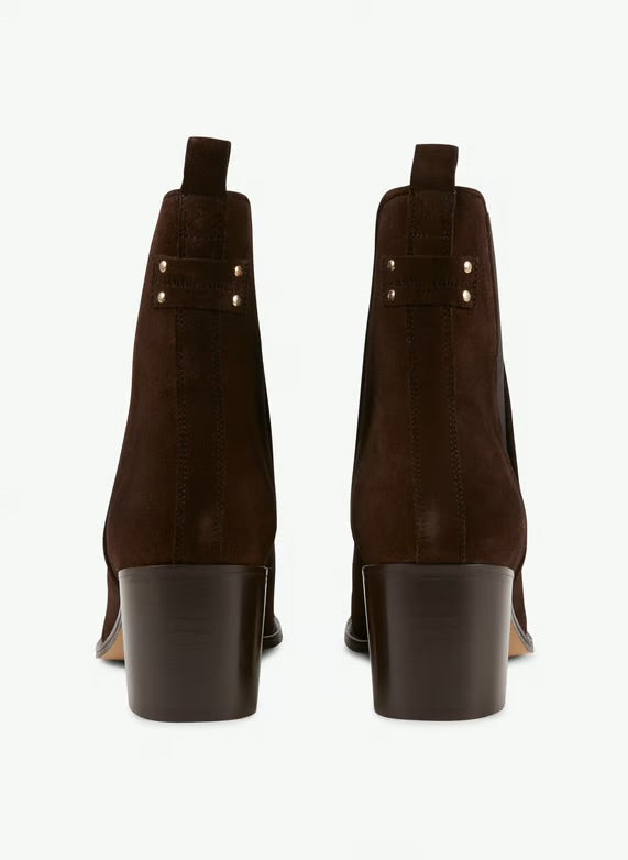 Bottines MAISON TOUFFET ESMEE cuir velours marron