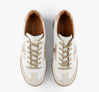 Basket MAISON TOUFFET SOLVEIG Cuir lisse blanc / doré