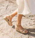 Sandale MAISON TOUFFET IRIS Cuir pailleté doré clair