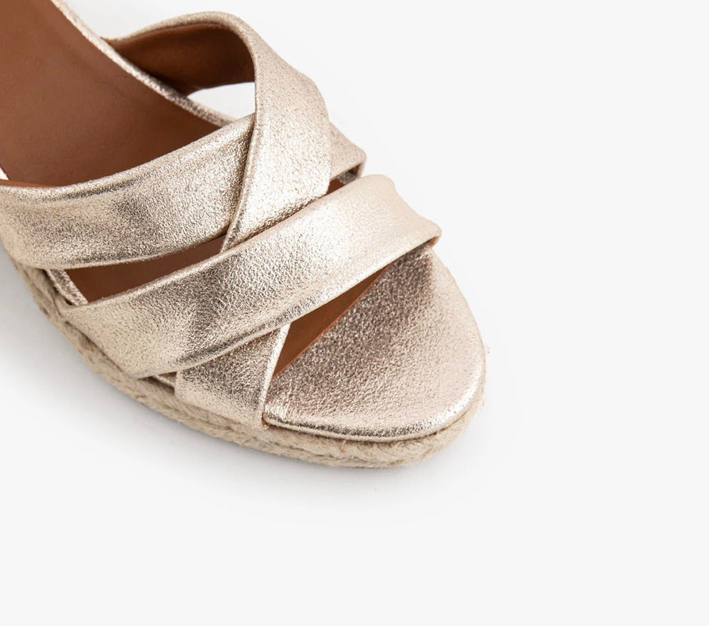 Sandale MAISON TOUFFET IRIS Cuir pailleté doré clair