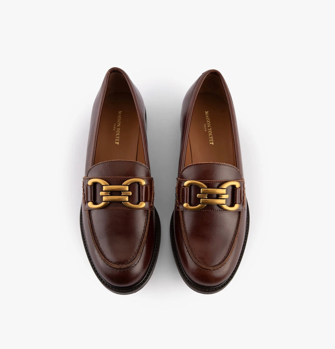 Mocassins Lyna - Cuir glacé whisky - MAISON TOUFFET
