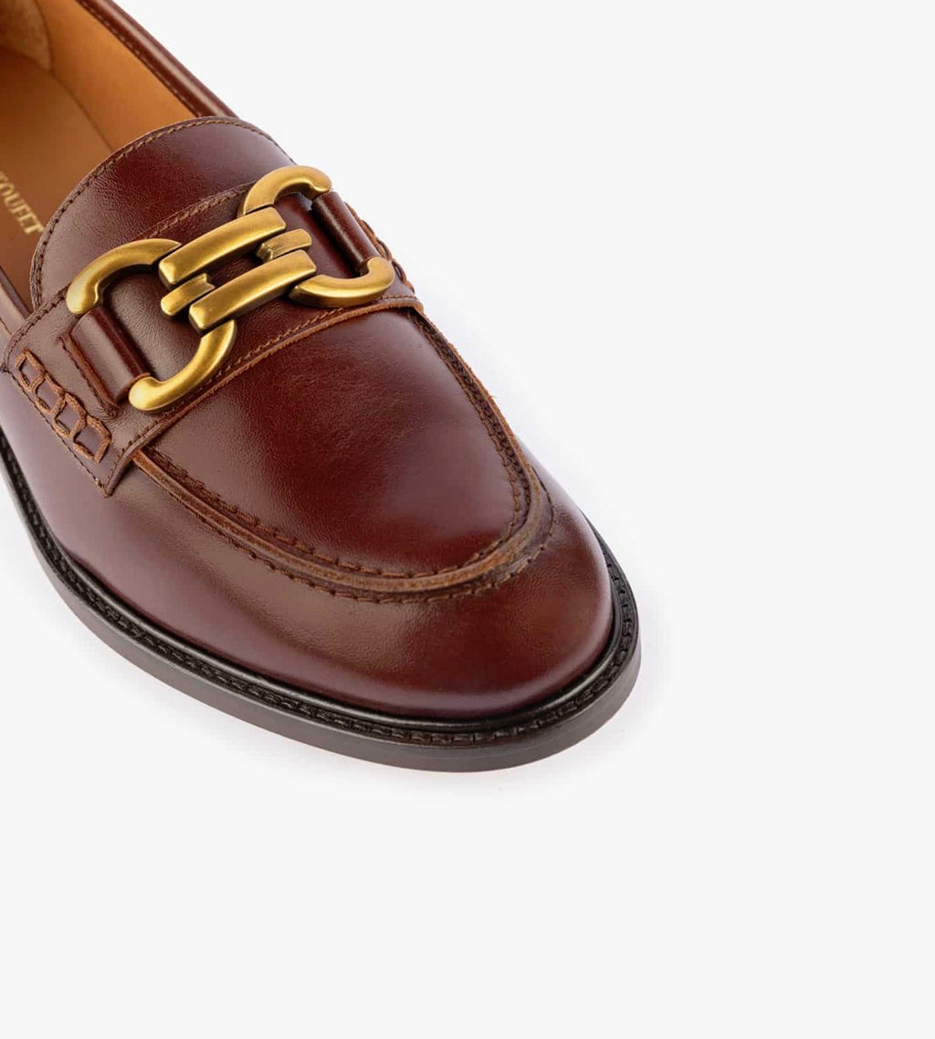 Mocassins Lyna - Cuir glacé whisky - MAISON TOUFFET