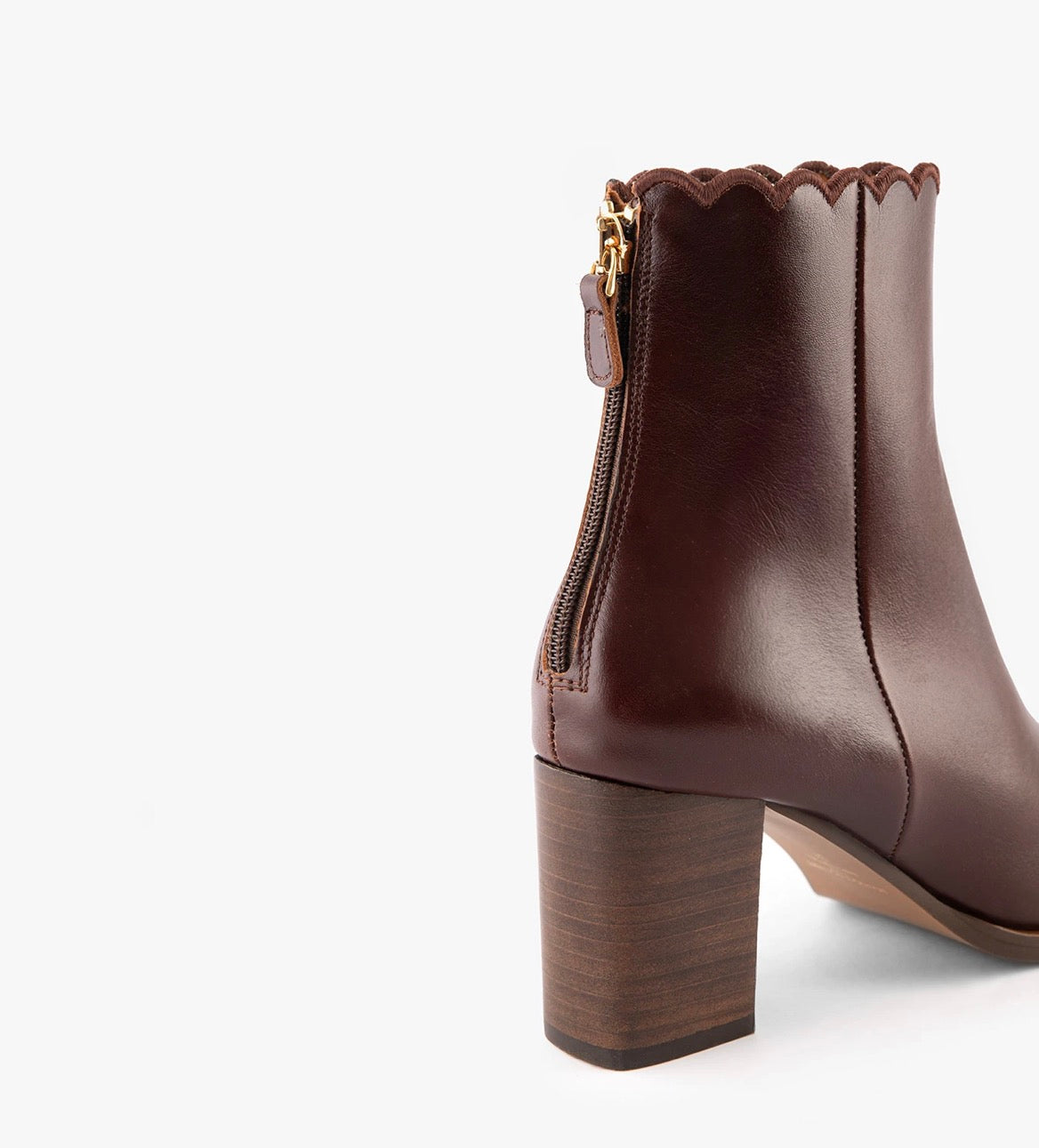 Bottines Giselle - Cuir lisse whisky - MAISON TOUFFET