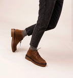 Derby Ava Cuir velours taupe - MAISON TOUFFET