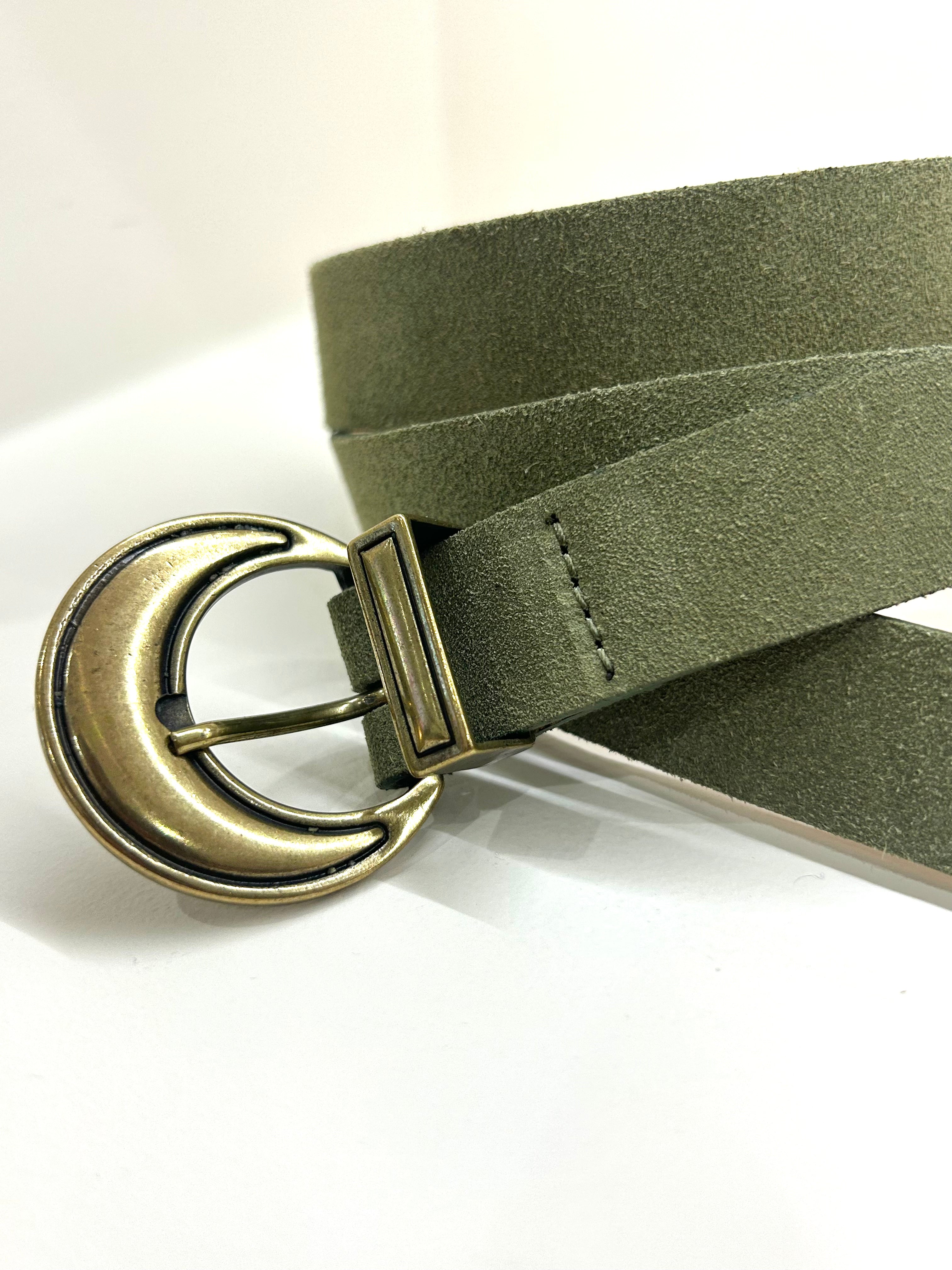 Ceinture en cuir Damaris kaki