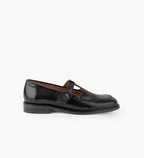 Mocassin Anne - Cuir glacé noir - MAISON TOUFFET