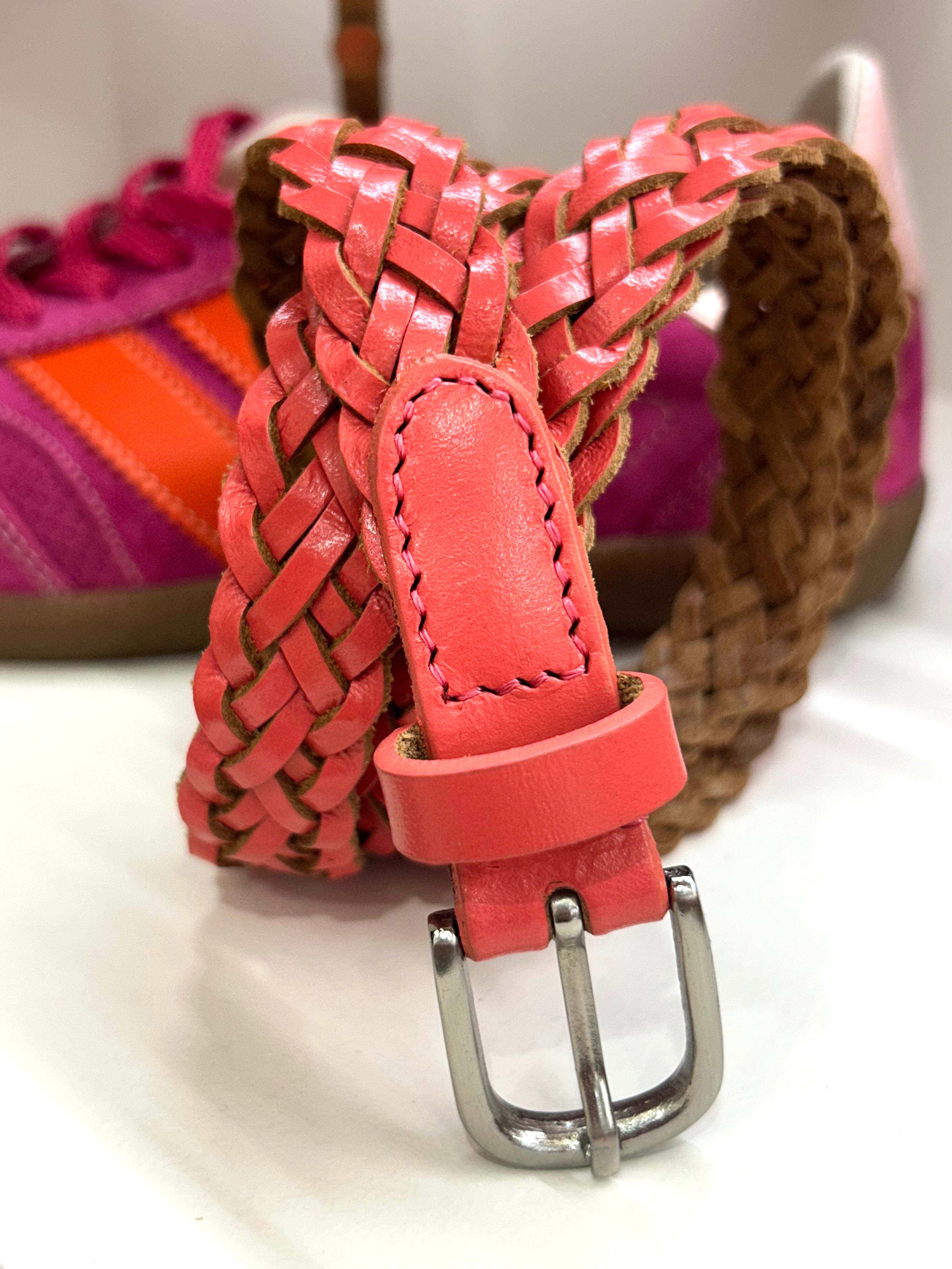 Ceinture cuir Claire corail
