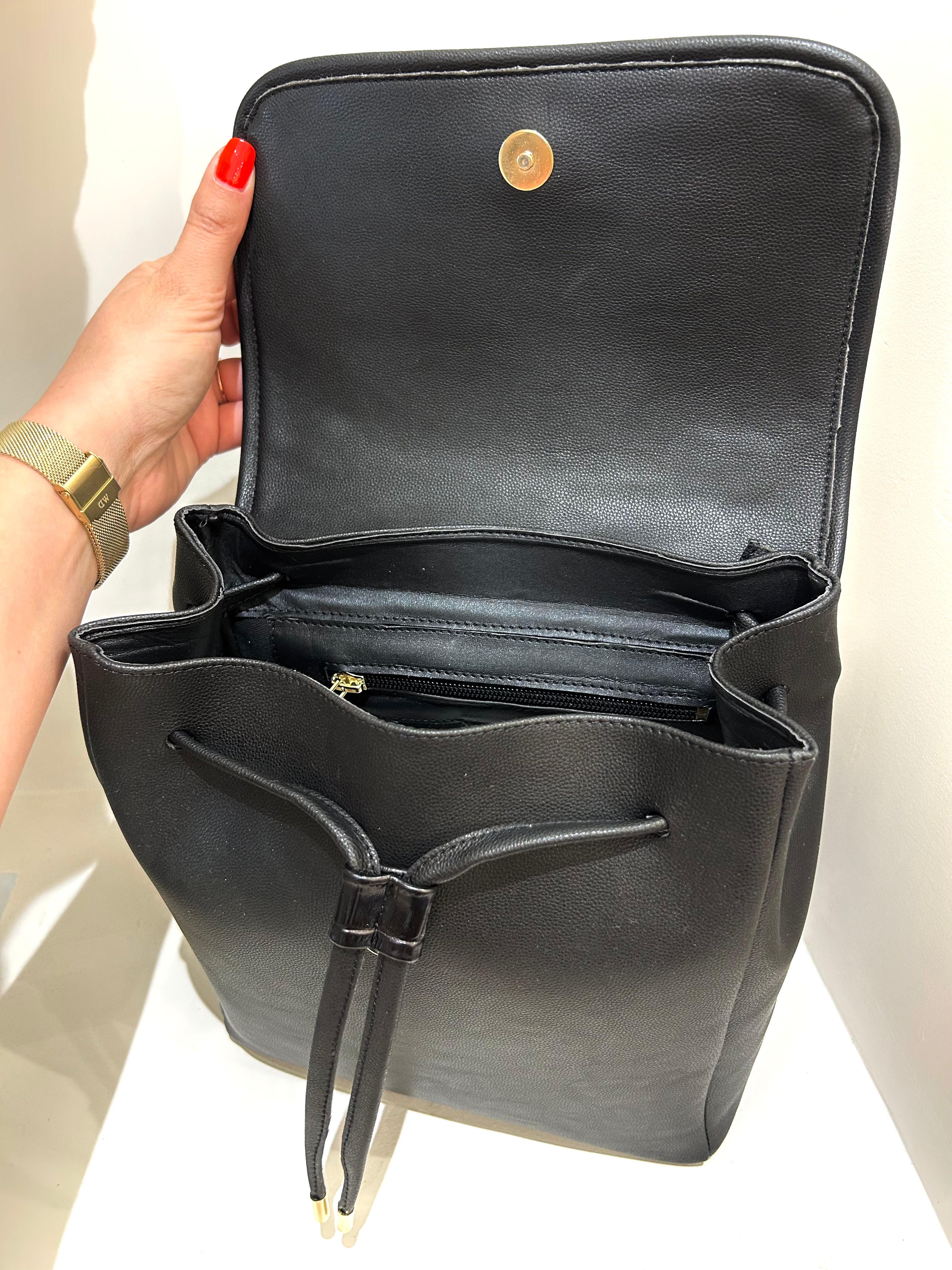 Sac à dos MLV cuir noir