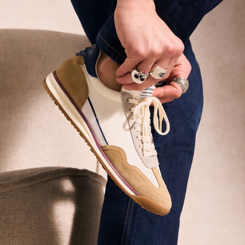 Basket SCHMOOVE Camden NYLON/SUEDE/NAP • BLANC CASSÉ/CAMEL/BLEU MARINE