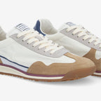 Basket SCHMOOVE Camden NYLON/SUEDE/NAP • BLANC CASSÉ/CAMEL/BLEU MARINE