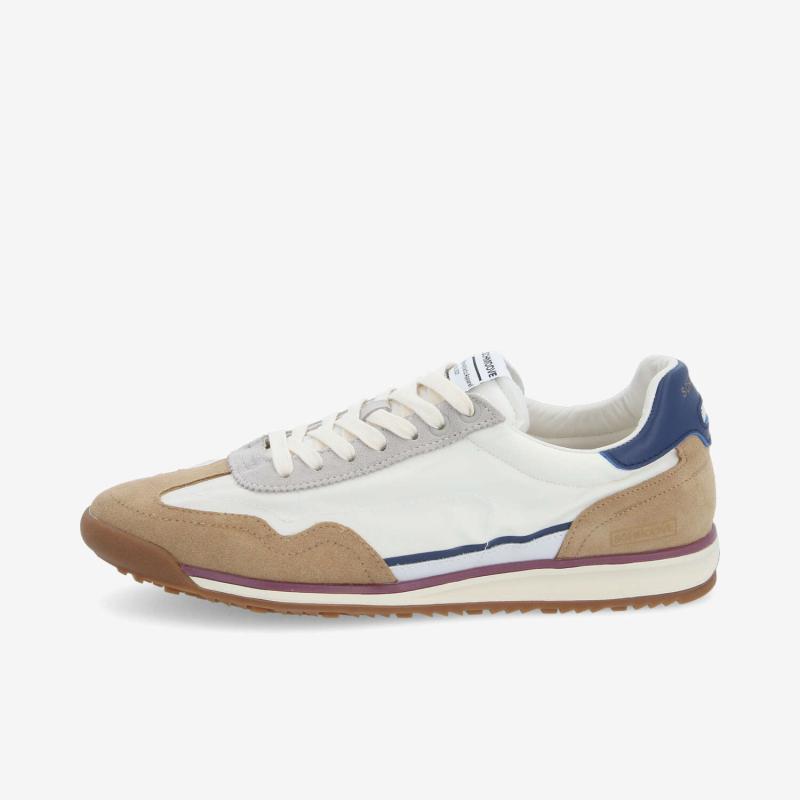 Basket SCHMOOVE Camden NYLON/SUEDE/NAP • BLANC CASSÉ/CAMEL/BLEU MARINE