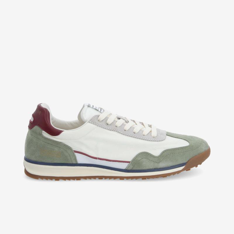 Basket SCHMOOVE Camden NYLON/SUEDE/NAP • BLANC CASSÉ/VERT/BORDEAUX