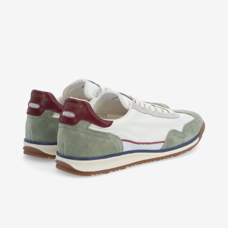 Basket SCHMOOVE Camden NYLON/SUEDE/NAP • BLANC CASSÉ/VERT/BORDEAUX