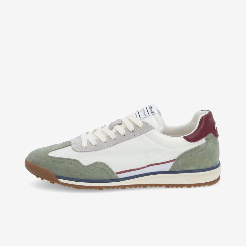 Basket SCHMOOVE Camden NYLON/SUEDE/NAP • BLANC CASSÉ/VERT/BORDEAUX