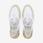 Sneaker SCHMOOVE NAP/SUEDE/MESH • BLANC/MARRON