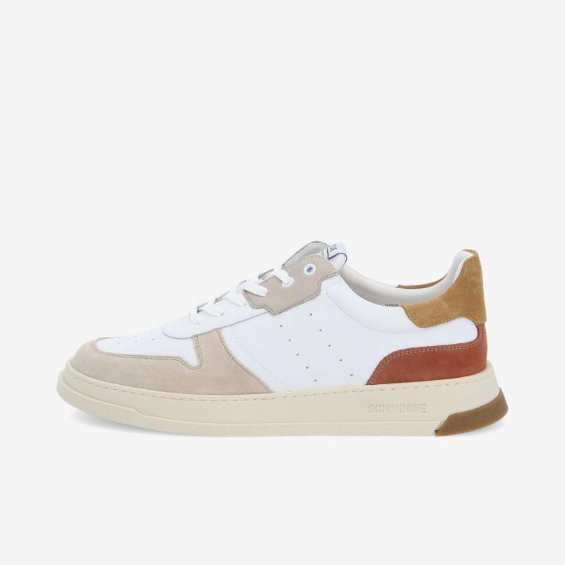 Sneaker SCHMOOVE NAP/SUEDE/MESH • BLANC/MARRON