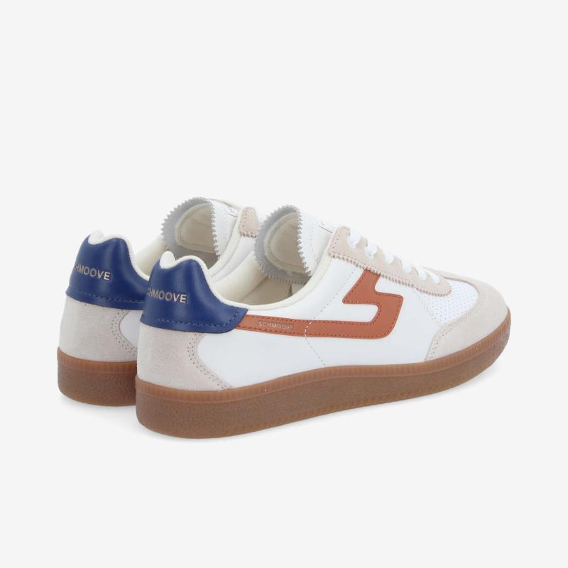 Sneakers SCHMOOVE - NAPPA/SUEDE/NAP • BLANC/BLANC CASSÉ/MARRON