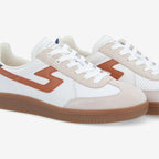 Sneakers SCHMOOVE - NAPPA/SUEDE/NAP • BLANC/BLANC CASSÉ/MARRON
