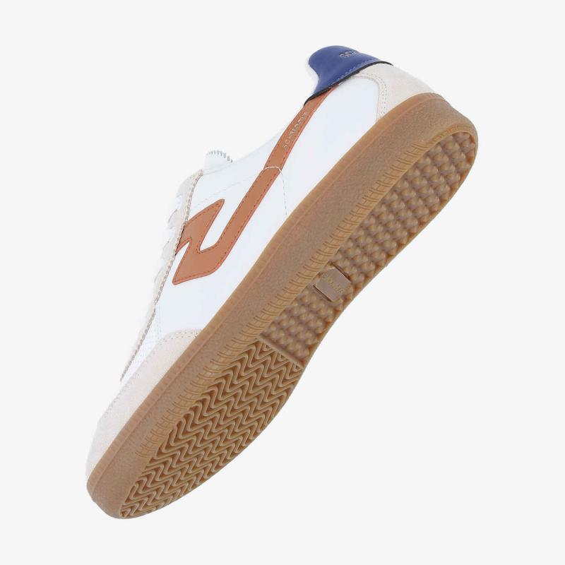 Sneakers SCHMOOVE - NAPPA/SUEDE/NAP • BLANC/BLANC CASSÉ/MARRON