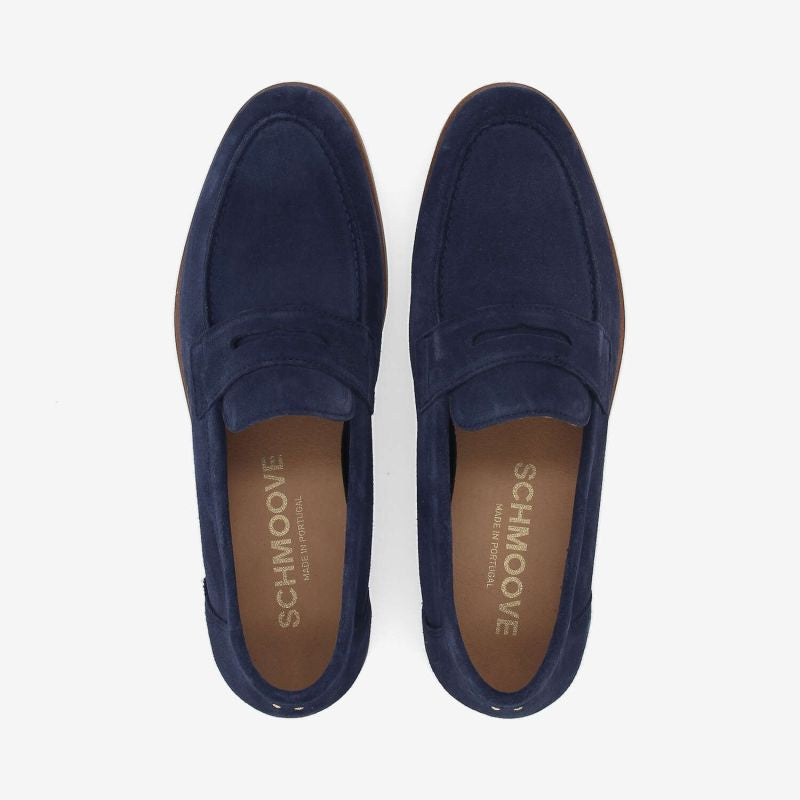 Mocassins SCHMOOVE - SUEDE LEATHER • BLEU MARINE