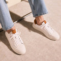 Sneaker SCHMOOVE - NAPPA/SUEDE • BLANC/MARRON