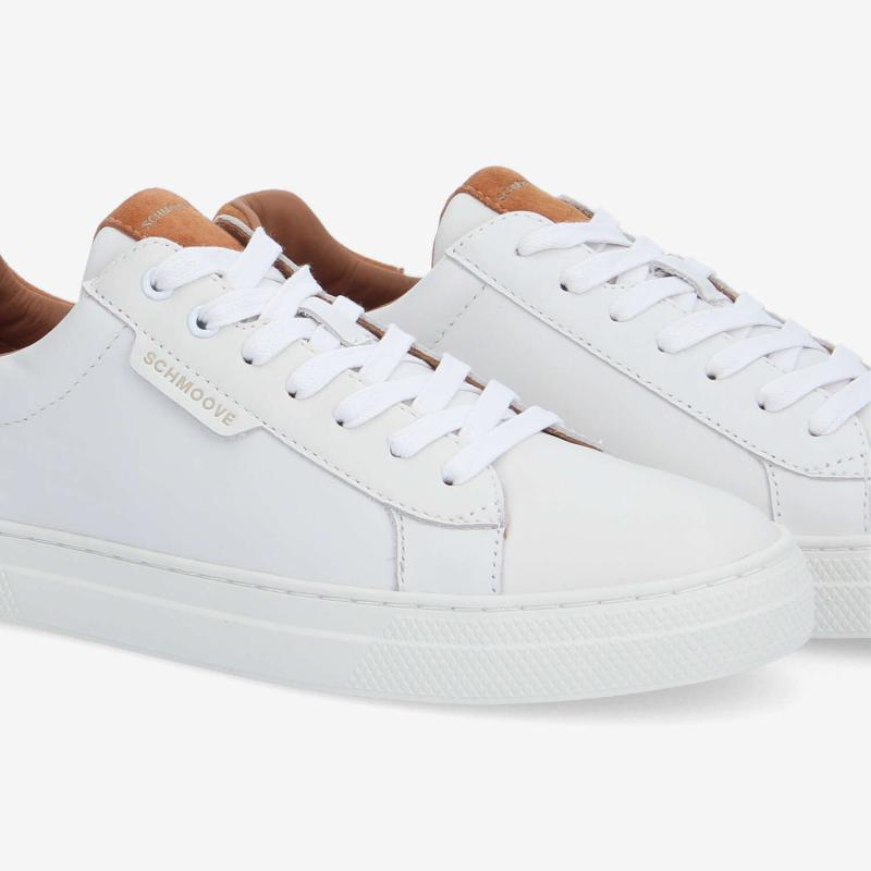 Sneaker SCHMOOVE - NAPPA/SUEDE • BLANC/MARRON