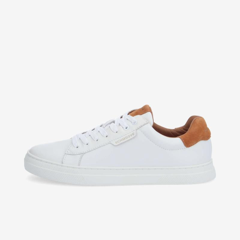 Sneaker SCHMOOVE - NAPPA/SUEDE • BLANC/MARRON