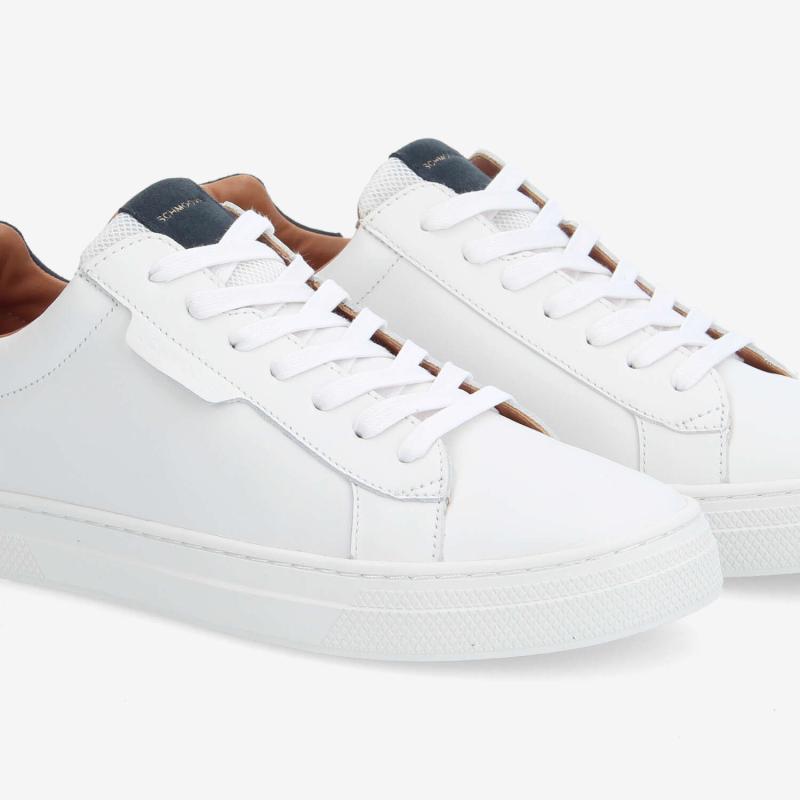 Sneaker SCHMOOVE - NAPPA/SUEDE • BLANC/BLEU