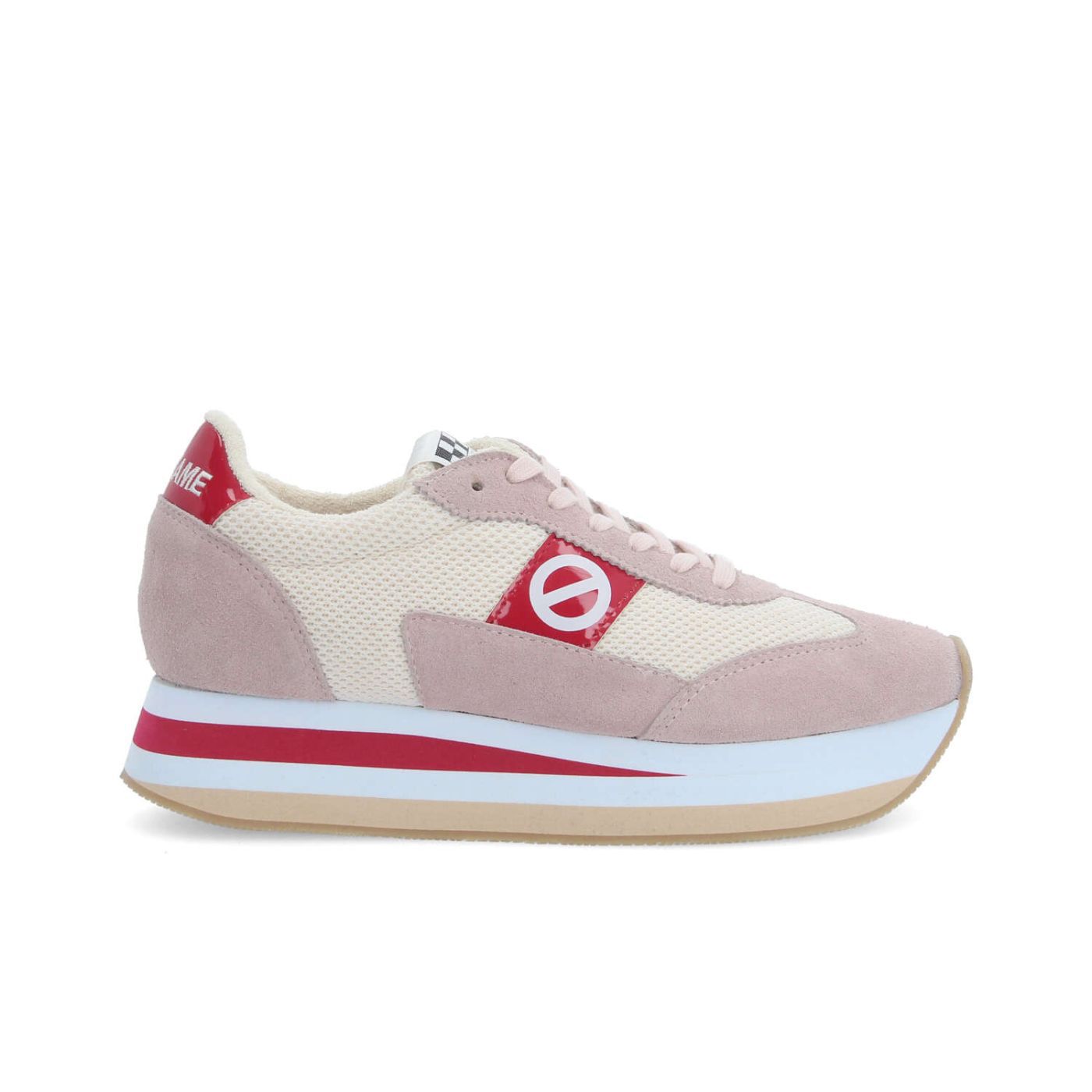 Basket NO NAME FLEX M JOGGER W
BLANC CASSE/ROSE/ROUGE