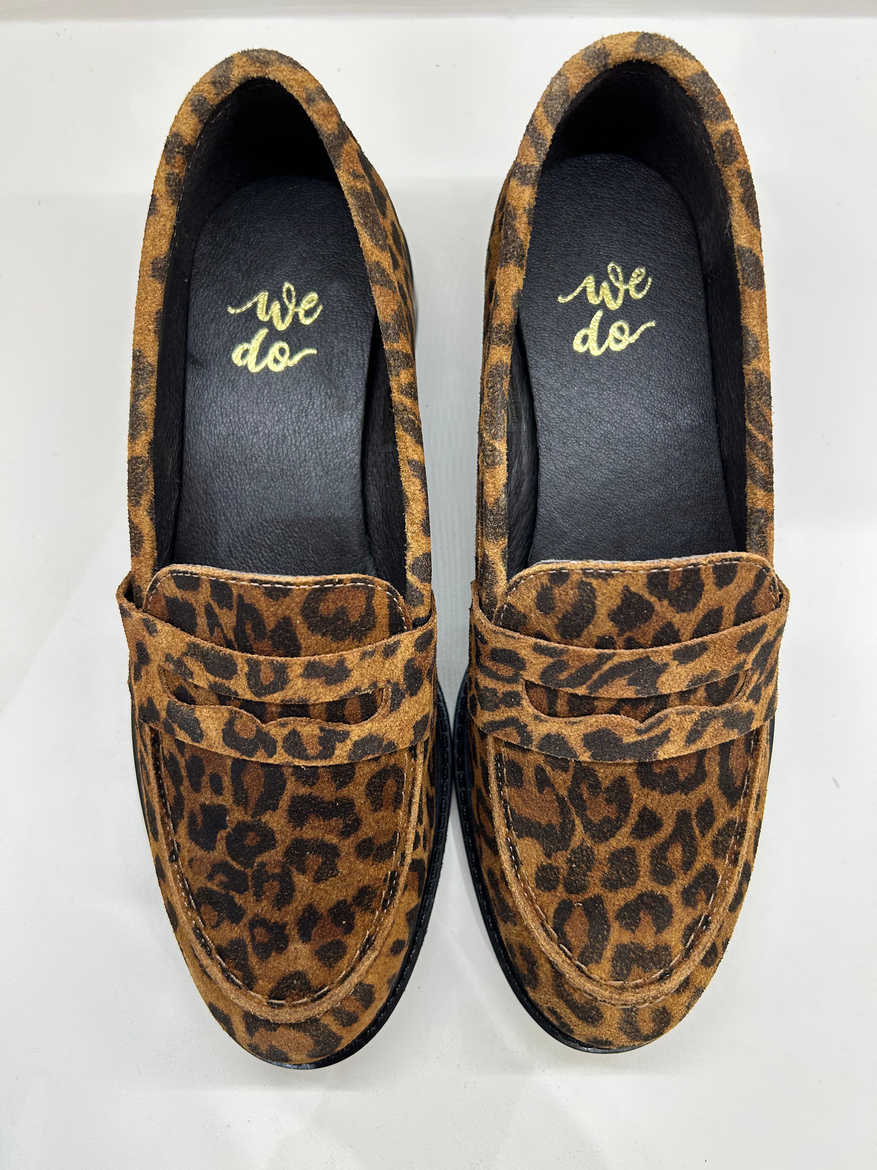 Mocassins WE DO Penny en Cuir Daim Imprimé Léopard — Le Chic Audacieux