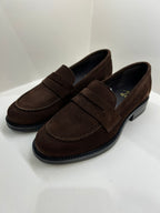 Mocassins WE DO Penny Classiques en Daim Chocolat