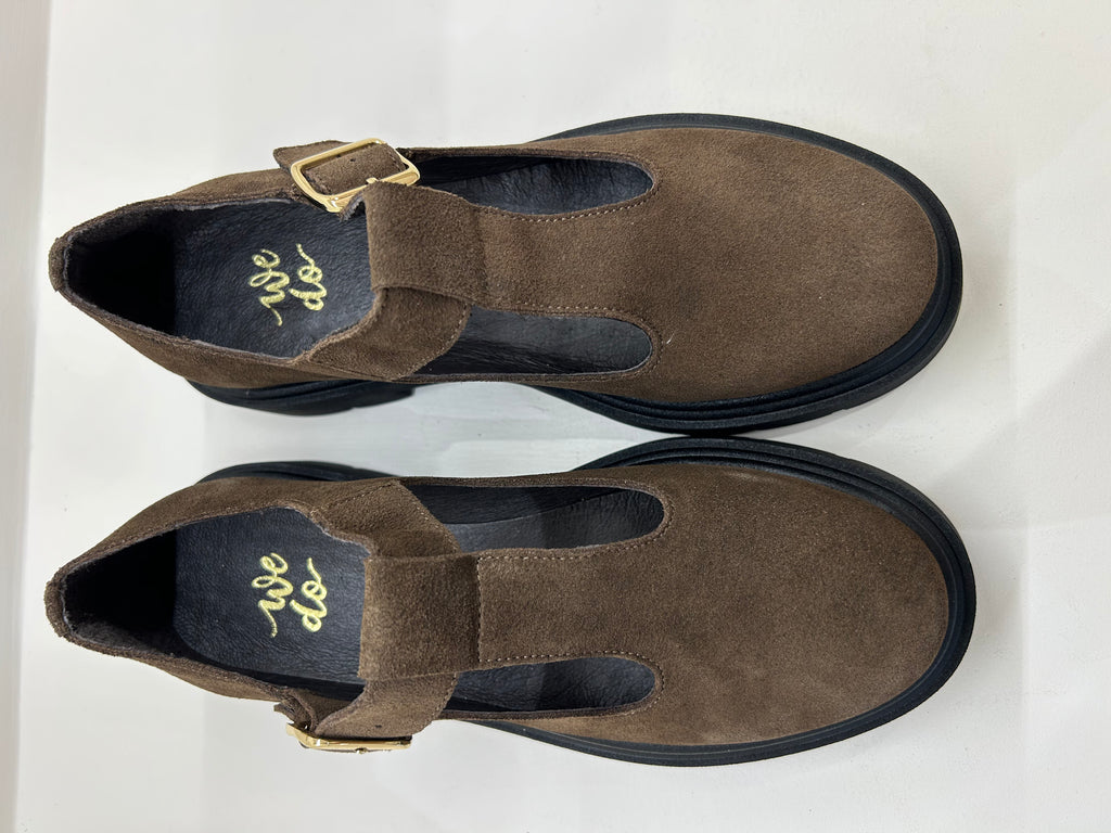 Salomés Chunky WE DO en Daim Marron — Élégance Retro-Chic