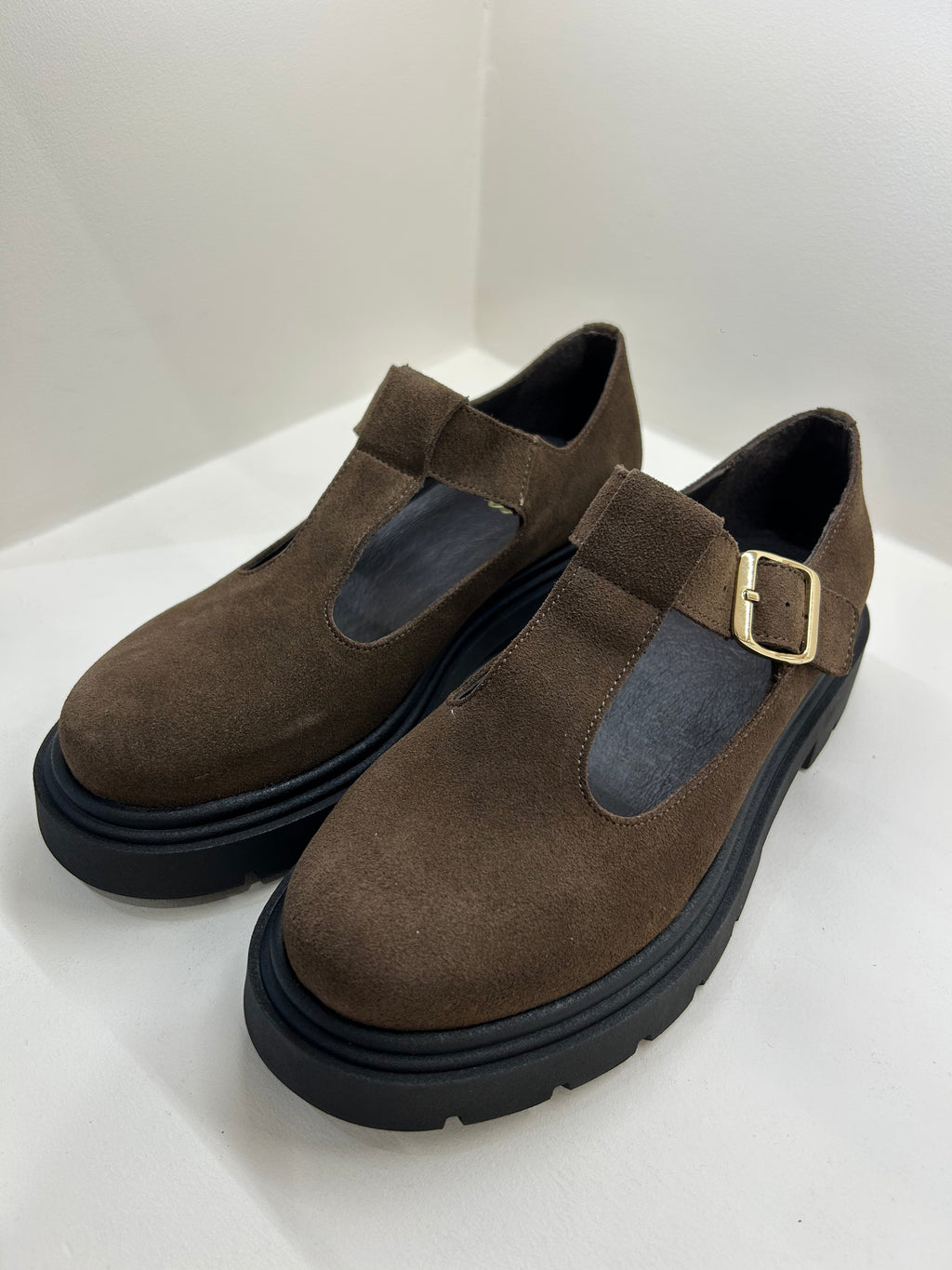 Salomés Chunky WE DO en Daim Marron — Élégance Retro-Chic
