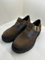 Salomés Chunky WE DO en Daim Marron — Élégance Retro-Chic