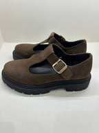 Salomés Chunky WE DO en Daim Marron — Élégance Retro-Chic
