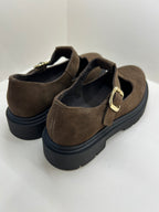 Salomés Chunky WE DO en Daim Marron — Élégance Retro-Chic